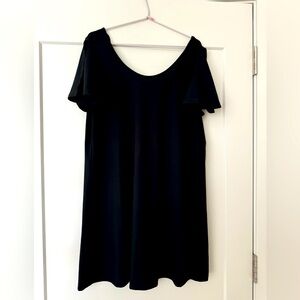 Black midi dress